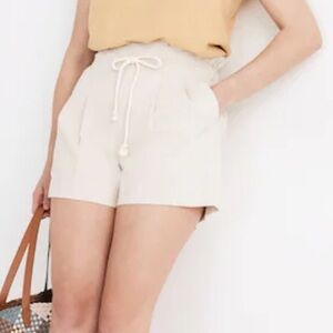 Madewell Drawstring Pull-On Paperbag Shorts Size M